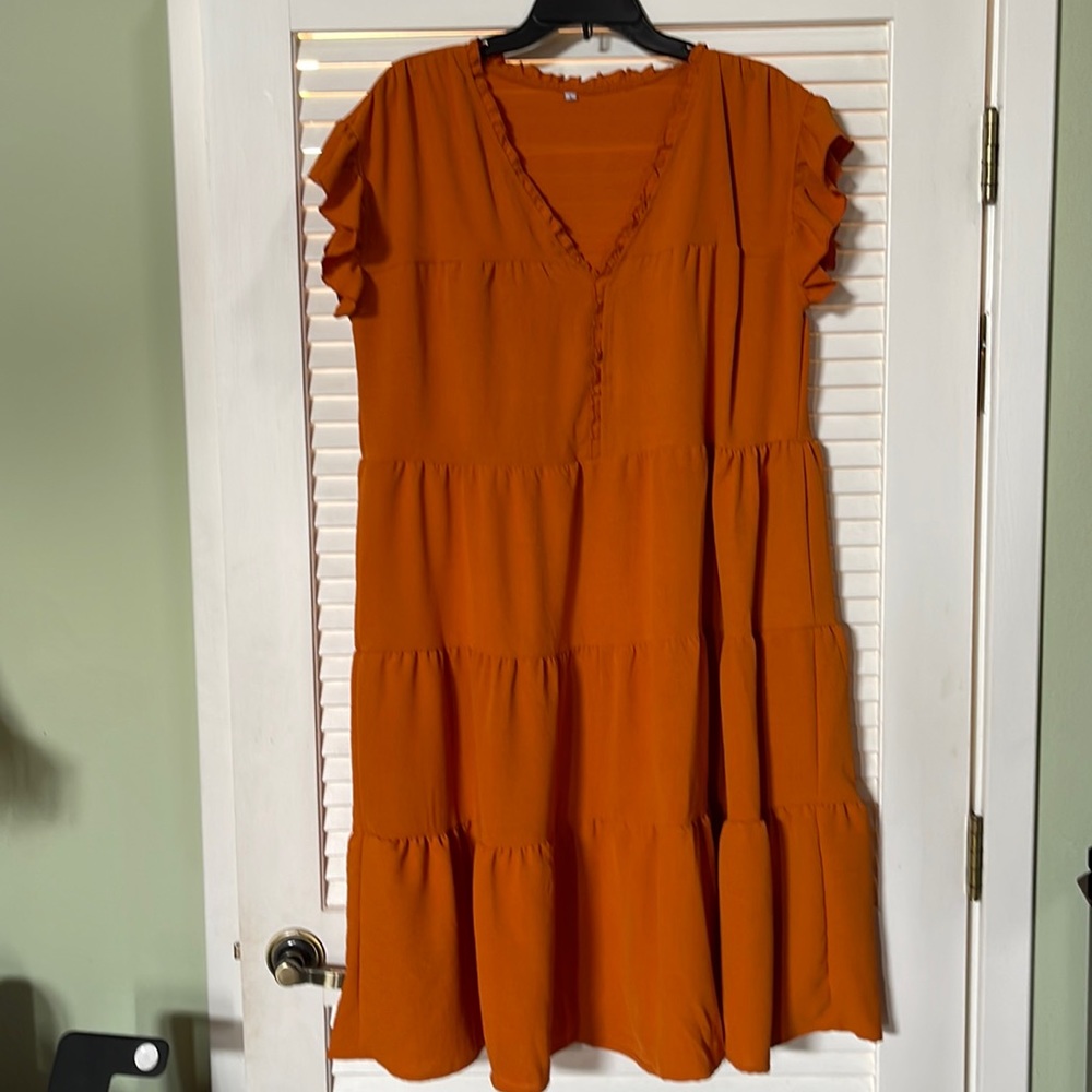 Burnt orange size Large dress